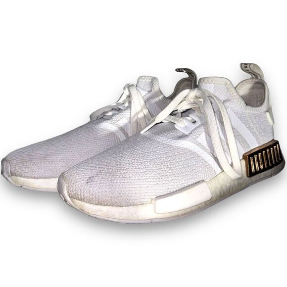Adidas NMD R1 'White Copper Metallic' Size Women’s 10 FV1788 - Picture 3 of 7